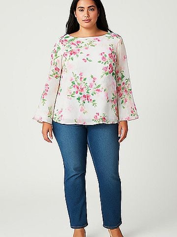 Counterparts 3/4 Sleeve Blouse (view 2)