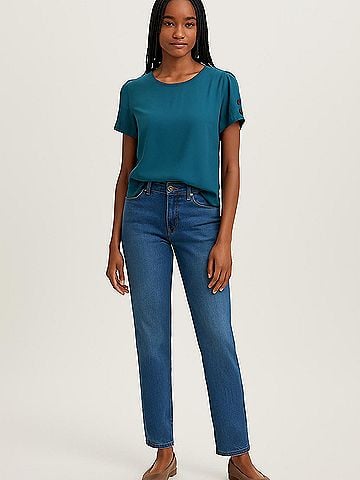 Allegra K Short Sleeve Blouse (view 2)