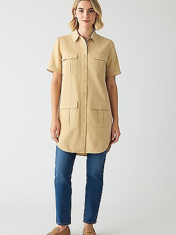 Equipment Short Sleeve Silk Top (view 2)