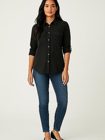 Equipment 3/4 Sleeve Silk Top (view 2)