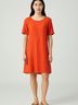 Mango 100% Viscose Orange Casual Dress Size 8 - photo 2