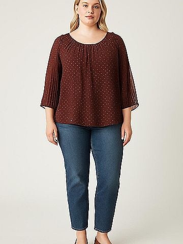 LC Lauren Conrad 3/4 Sleeve Blouse (view 2)