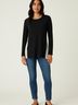 Apt. 9 Black Long Sleeve Top Size M - photo 2