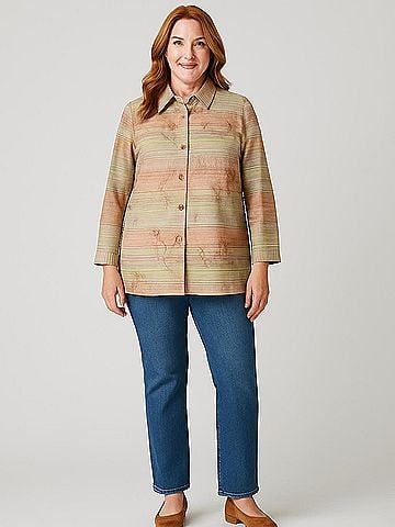 City Blues by Koret 3/4 Sleeve Blouse (view 2)
