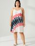 Peach Love Cream California 100% Rayon Tie-dye White Casual Dress Size L - photo 2