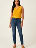 1.State 100% Polyester Yellow Sleeveless Blouse Size S - photo 2