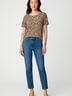 PREMISE 100% Polyester Animal Print Brown Short Sleeve Top Size S - photo 2