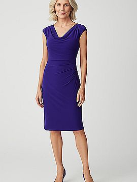 Lauren by Ralph Lauren Solid Purple Cocktail Dress Size 8