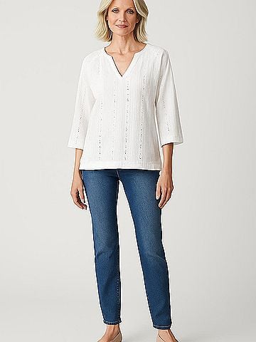 Barbour 3/4 Sleeve Blouse (view 2)