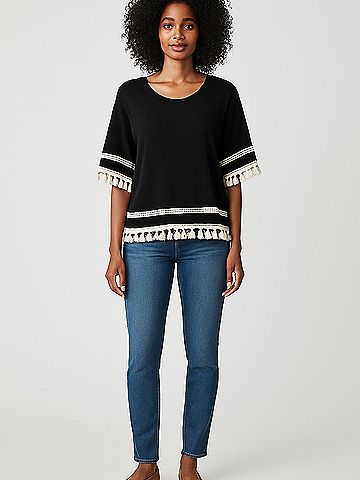 Harlowe & Graham 3/4 Sleeve Top (view 2)