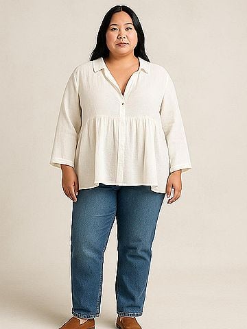 Misslook 3/4 Sleeve Blouse (view 2)