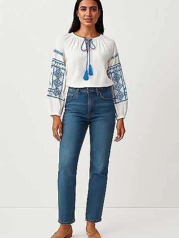 Fab'rik 3/4 Sleeve Blouse (view 2)