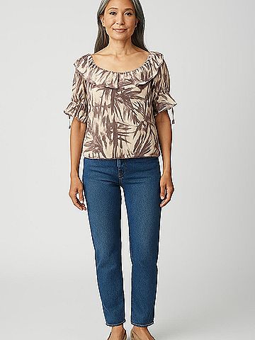 Porridge 3/4 Sleeve Blouse (view 2)