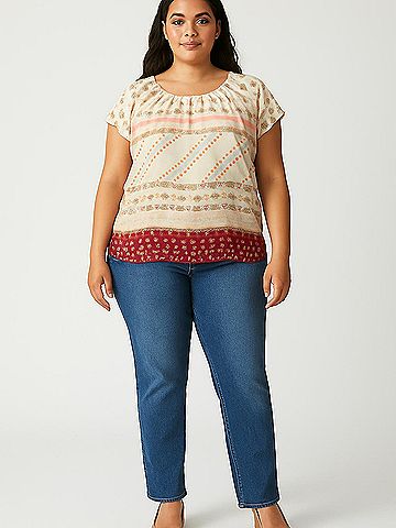 LC Lauren Conrad Short Sleeve Blouse (view 2)