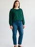 Tegan 100% Polyester Teal Long Sleeve Blouse Size 10 - photo 2
