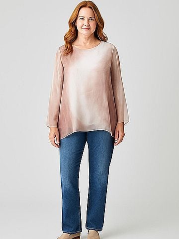 Belle France 3/4 Sleeve Blouse (view 2)