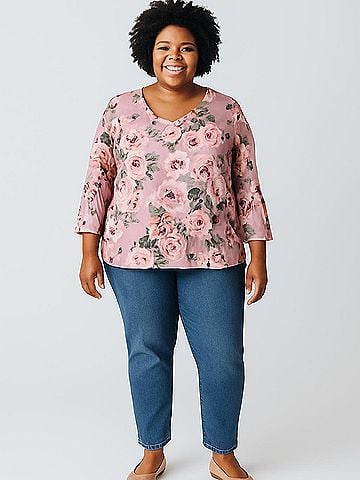 Como Vintage 3/4 Sleeve Blouse (view 2)