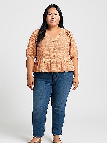 LC Lauren Conrad 3/4 Sleeve Blouse (view 2)