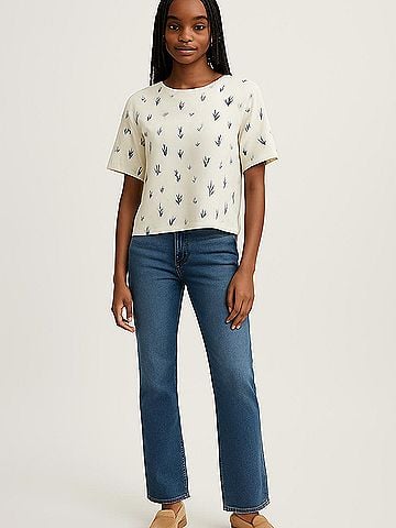 Equipment Short Sleeve Silk Top (view 2)