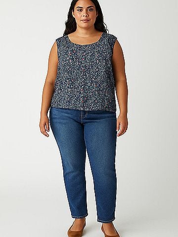 Eyeshadow Sleeveless Blouse (view 2)