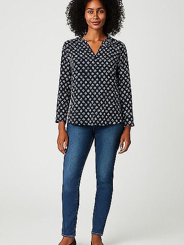 Alice Blue Long Sleeve Blouse (view 2)