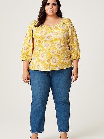 LC Lauren Conrad 3/4 Sleeve Blouse (view 2)
