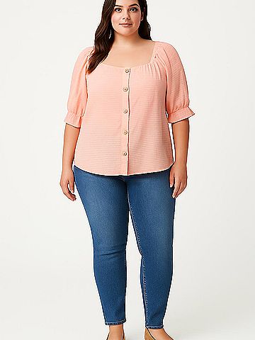 LC Lauren Conrad Short Sleeve Blouse (view 2)