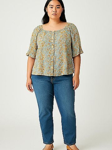 LC Lauren Conrad 3/4 Sleeve Blouse (view 2)