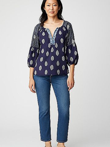Sundance 3/4 Sleeve Blouse (view 2)