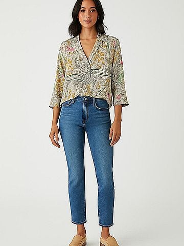 Floreat 3/4 Sleeve Blouse (view 2)