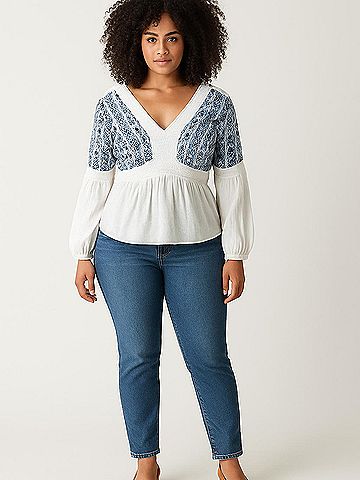 Sundance 3/4 Sleeve Blouse (view 2)