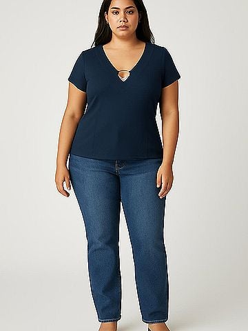Bar III Short Sleeve Top (view 2)