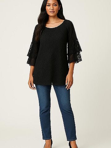 Elan 3/4 Sleeve Blouse (view 2)