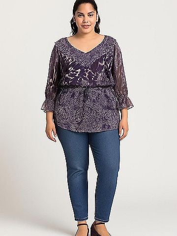 Bisou Bisou 3/4 Sleeve Blouse (view 2)