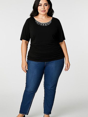 AB Studio Short Sleeve Top (view 2)