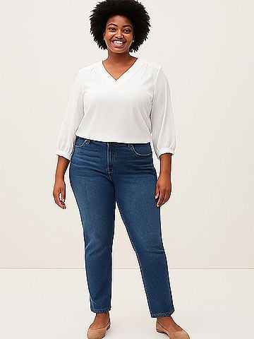 Allegra K 3/4 Sleeve Blouse (view 2)