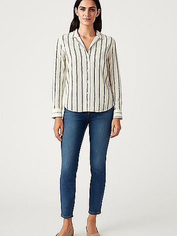 Equipment Long Sleeve Silk Top (view 2)