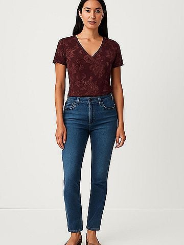 Anne Klein Short Sleeve Silk Top (view 2)