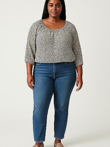 Daisy Fuentes 3/4 Sleeve Blouse (view 2)