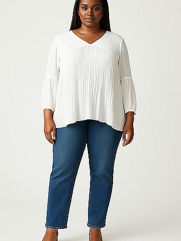 Black Label by Chico's 3/4 Sleeve Blouse (view 2)
