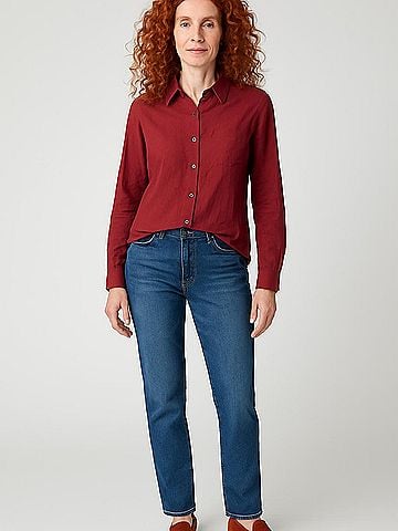 Equipment Long Sleeve Silk Top (view 2)