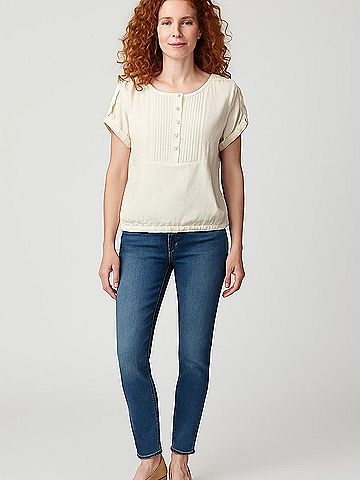 Lafayette 148 New York Short Sleeve Blouse (view 2)