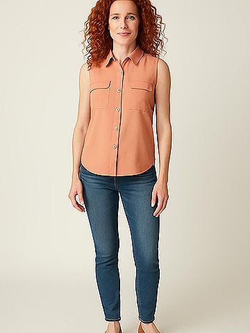 Equipment Sleeveless Silk Top (view 2)