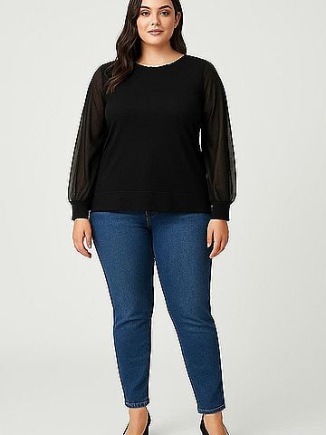Cable & Gauge Long Sleeve Blouse (view 2)