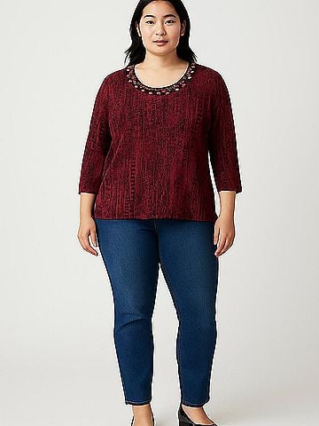 Ruby Rd. 3/4 Sleeve Blouse (view 2)
