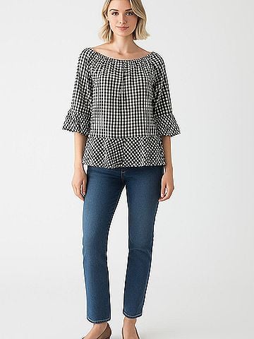 BeachLunchLounge 3/4 Sleeve Blouse (view 2)