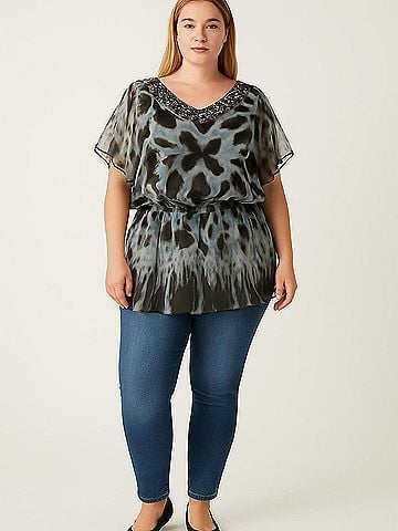 Blue Island Short Sleeve Blouse (view 2)
