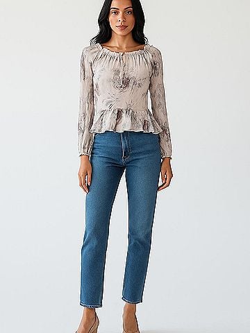 Elizabeth and James 3/4 Sleeve Blouse (view 2)