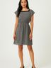 Paraella 100% Polyester Print Gray Casual Dress Size S - photo 2