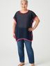 Unbranded 100% Polyester Gray Short Sleeve Blouse Size L - photo 2